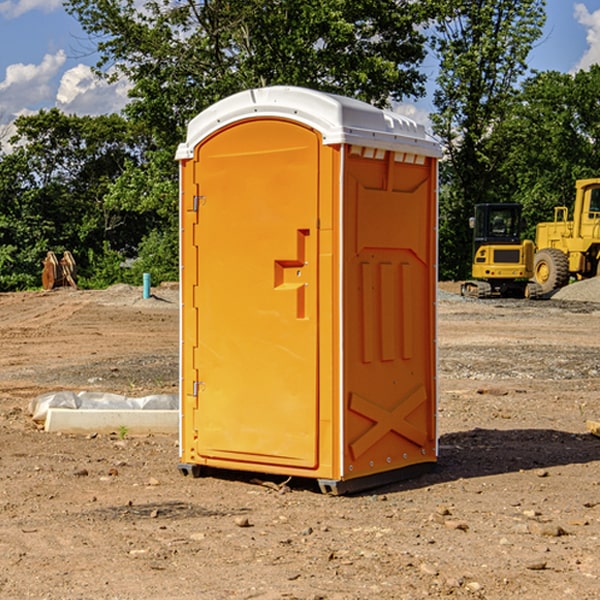 how often are the portable restrooms cleaned and serviced during a rental period in Maybeury WV